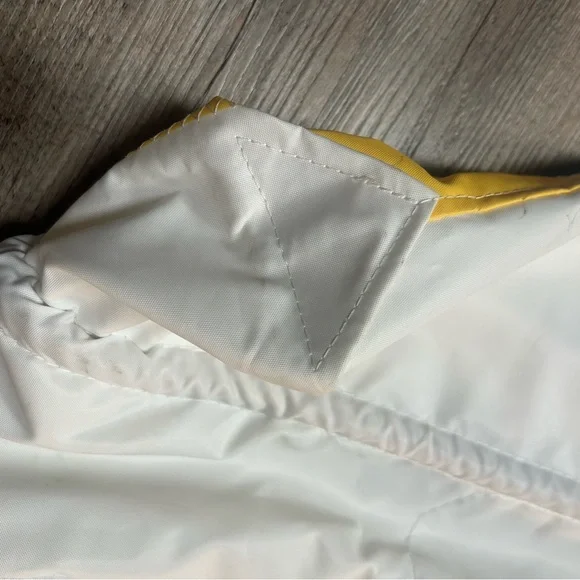 Sea Bags Maine Recycled Sails Tote yellow & blue rope handle large bag Handmade! - Picture 7 of 9